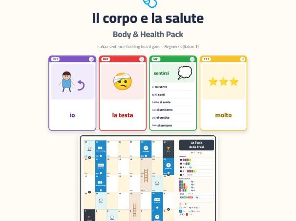 Italian Body & Health Sentence-Building Game
