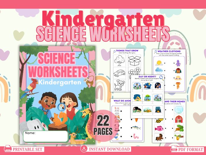 Science Worksheets For Kindergarten, DFY