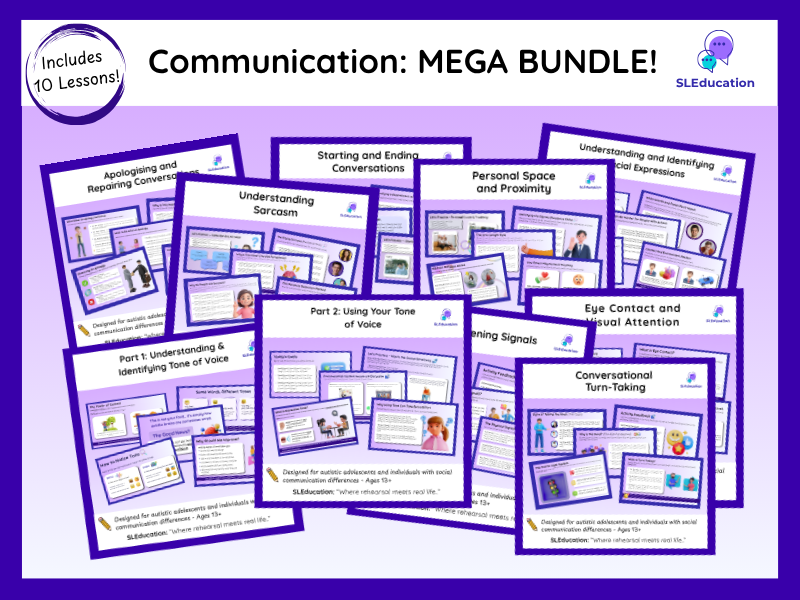 The Communication Skills MEGA Bundle | Social Skills for ASD | 10 Full Lessons