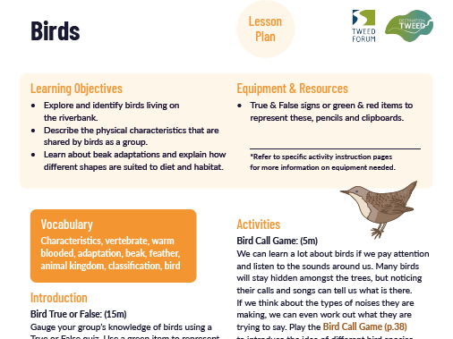 TweedWATCH Education Pack: River Wildlife