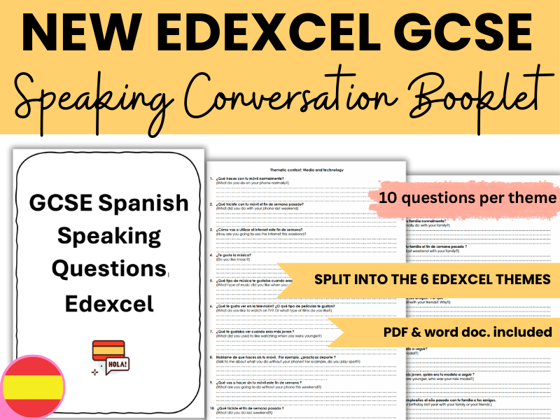 New Edexcel Spanish General Conversation Speaking Questions