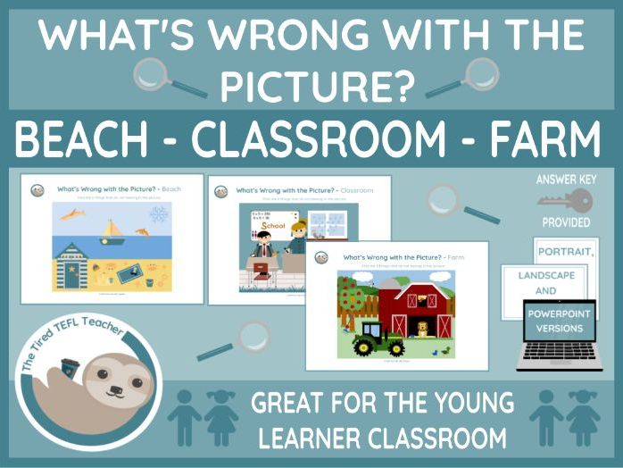 ESL What's Wrong with the Picture? Activity (Includes PPT Version)