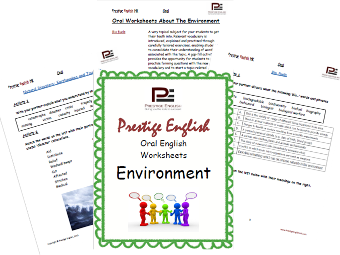 Oral / Speaking / Conversation - ENVIRONMENT (English Worksheets)