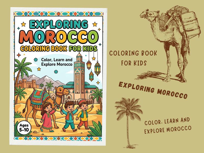 Exploring Morocco Coloring Book for Kids
