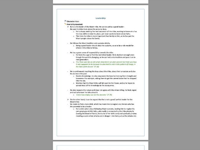 Whale Rider: Themes - Part I (IGCSE English Literature)