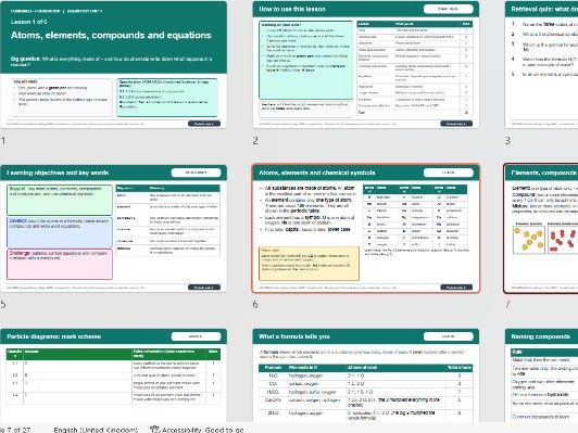 AQA Unit 1 Chem FT Comb Revision lessons
