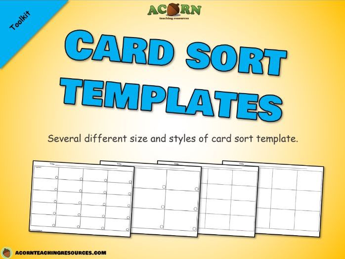 Card sort templates