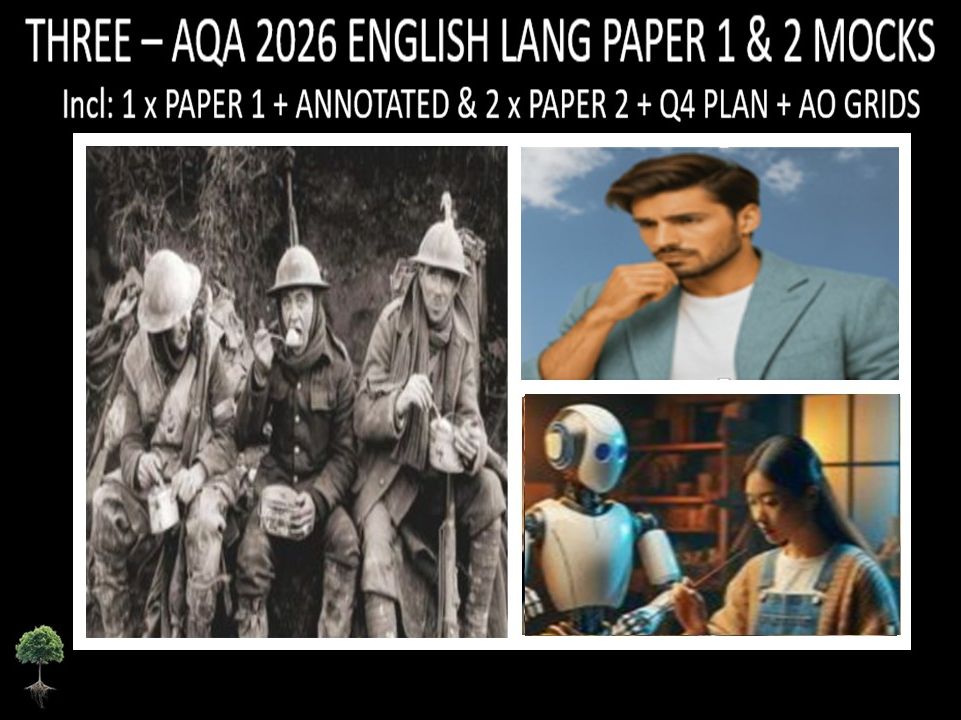 THREE - AQA PAPER 1 & 2 | 2026 FULL MOCKS | ANNOTATED | Q4 PLAN | AO GRIDS