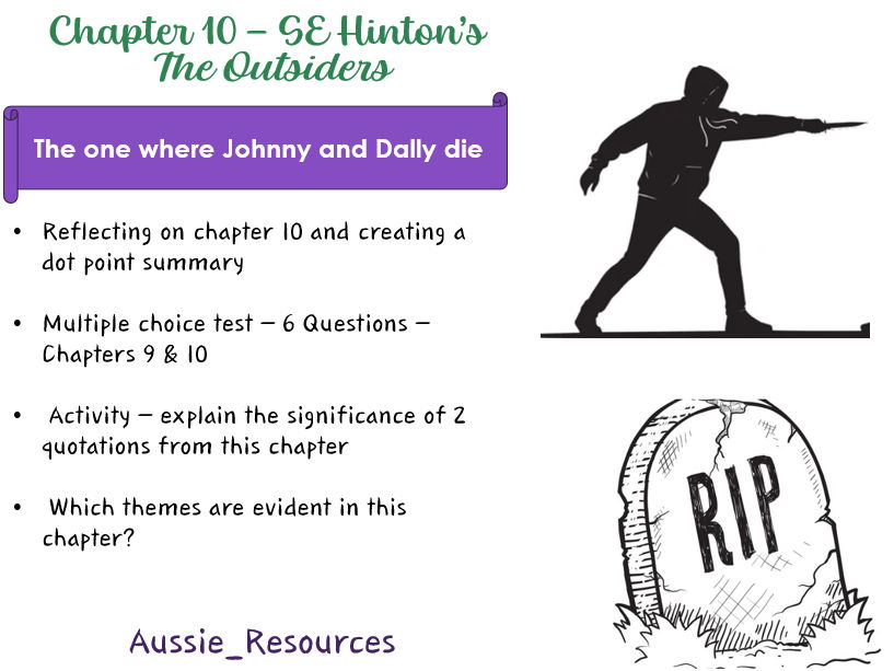 10 English – The Outsiders Novel Study – Chapter 10