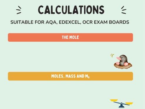 GCSE Chemistry Moles Revision Poster