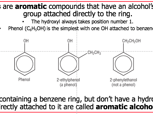 OCR Chemistry 6.1.1 Phenols