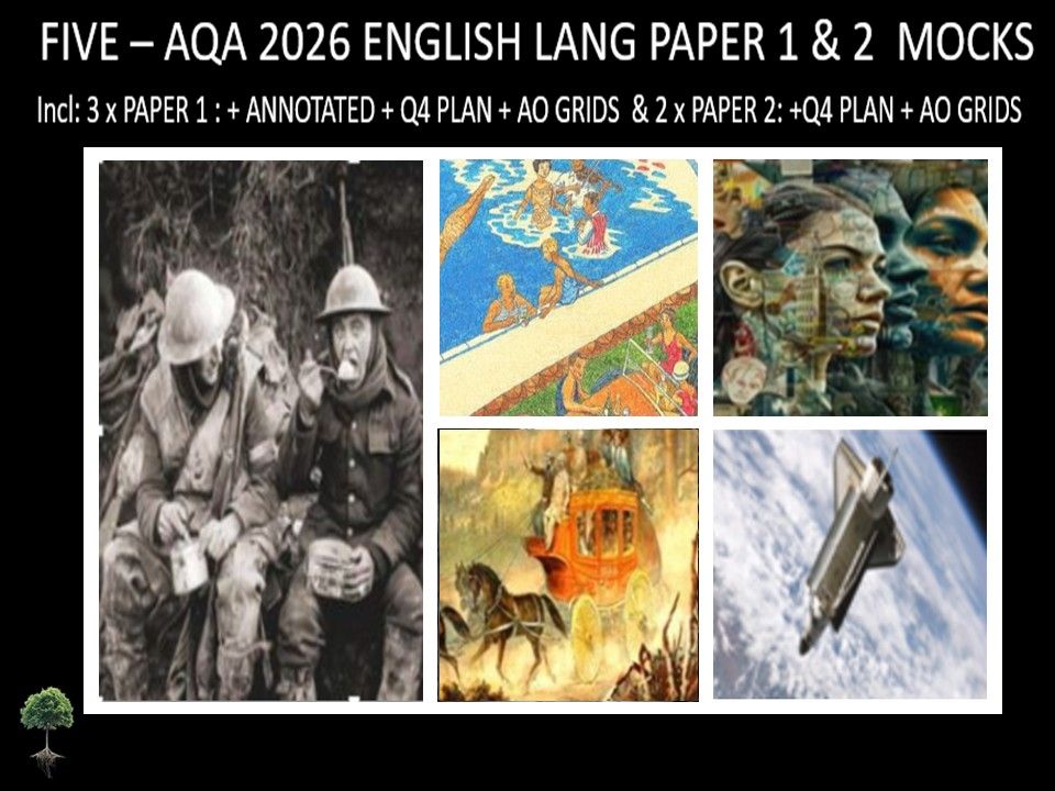 FIVE - AQA PAPER 1 & 2 | 2026 FULL MOCKS | ANNOTATED | Q4 PLAN | AO GRIDS