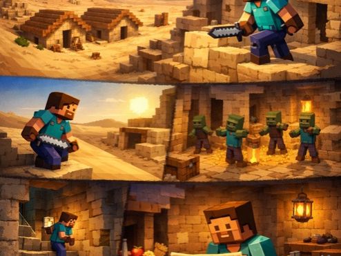 Year 5 Minecraft Reading Comprehension – Steve and the Lost Village