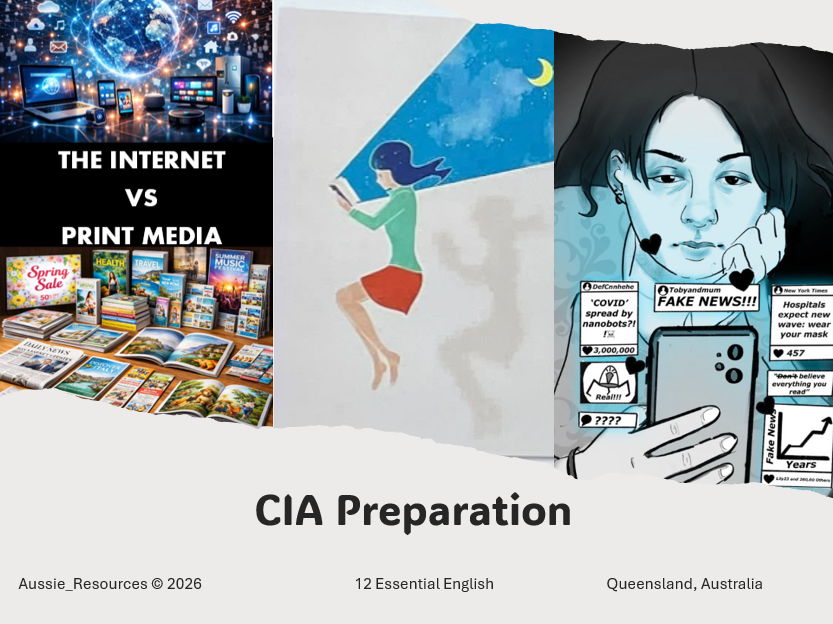 12 Essential English – CIA Exam Prep (QLD) – 2026 Topic 1: Print media
