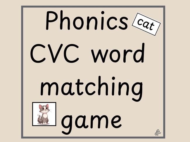 EYFS/KS1 Phonics CVC Word and Picture Matching Game