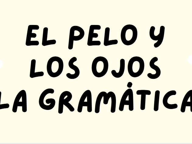 EL PELO Y LOS OJOS - GRAMÁTICA [adjectival agreement]
