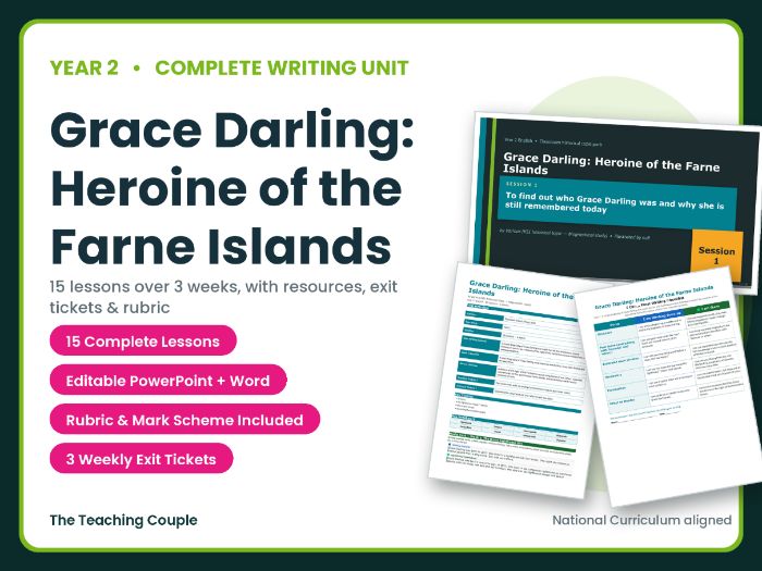Grace Darling: Heroine of the Farne Islands | Year 2 English Unit | 15 Complete Lessons