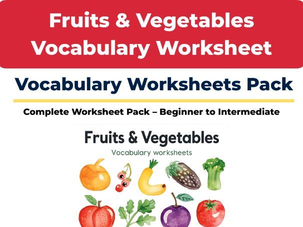 Fruits & Vegetables Vocabulary – ESL Worksheet