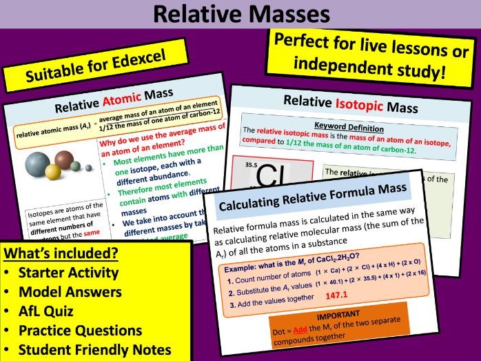 Relative Masses (Edexcel)