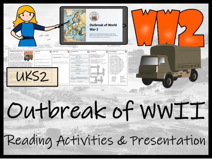 Outbreak of World War 2 Reading Comprehension Activities | Year 5 or Year 6