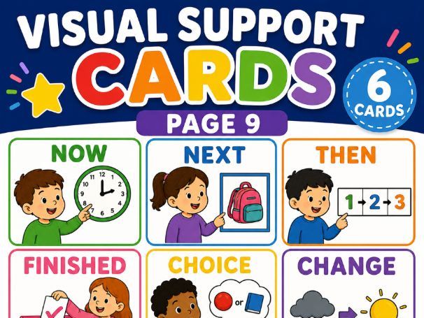 Now and Next Cards for School, Visual Timetable Cards, Communication and Regulation Support