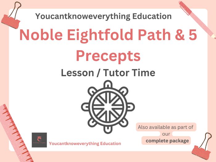 Noble Eightfold Path, 5 Precepts & Karma Buddhist Teachings