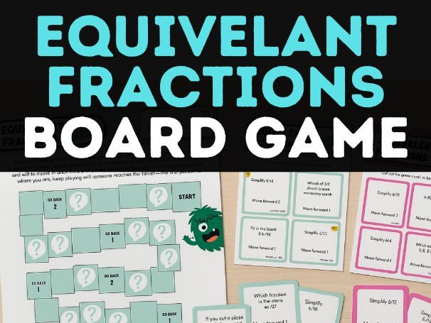 Equivalent Fractions Board Game – Years 4 to 6 | Maths Fractions Activity