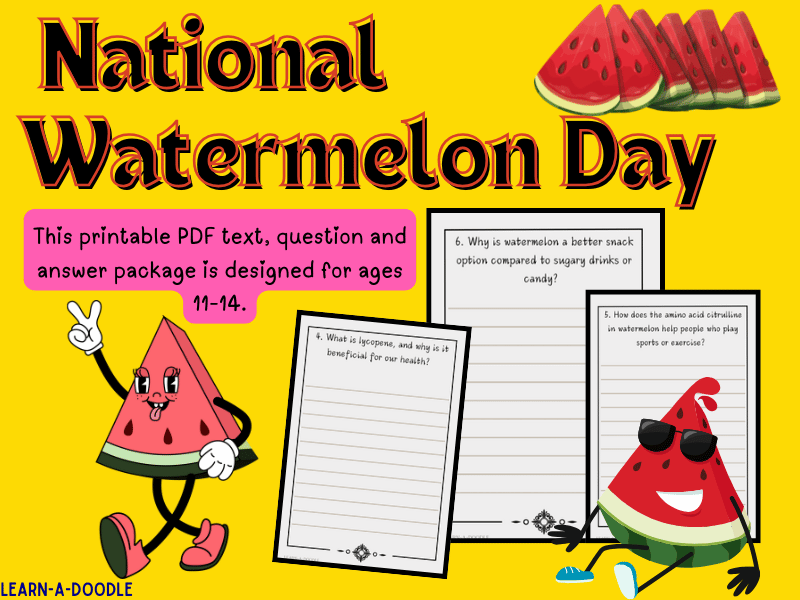National Watermelon Day and Its Health Benefits: A Fun Reading Comprehension