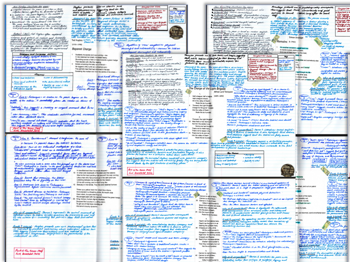 AQA GCSE Power and Conflict Poetry Pack: Cluster 1 – War and Conflict