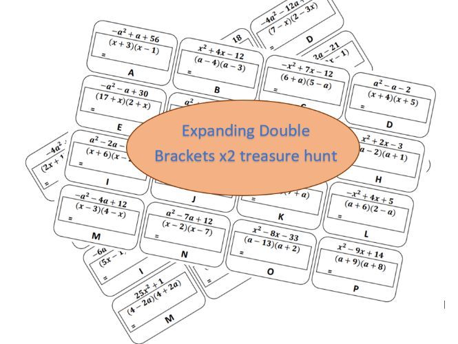Expanding Double Brackets Treasure Hunts Teaching Resources