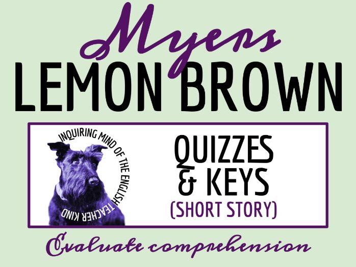 "The Treasure of Lemon Brown" by Walter Dean Myers Quiz and Answer Key