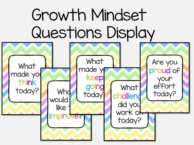 Growth Mindset Questions Display | Teaching Resources