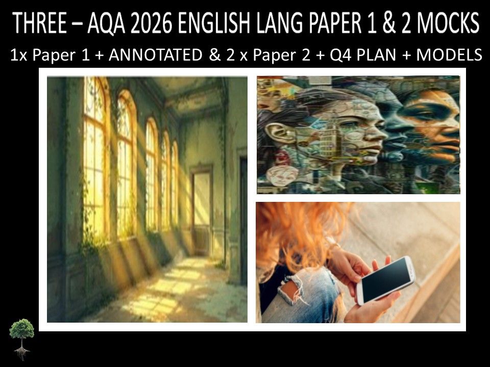 THREE - AQA PAPER 1 & 2 | 2026 FULL MOCKS | ANNOTATED | Q4 PLAN | MODELS