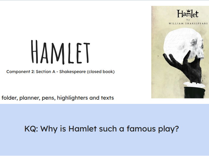 ALevel - Hamlet Introduction and Act 1