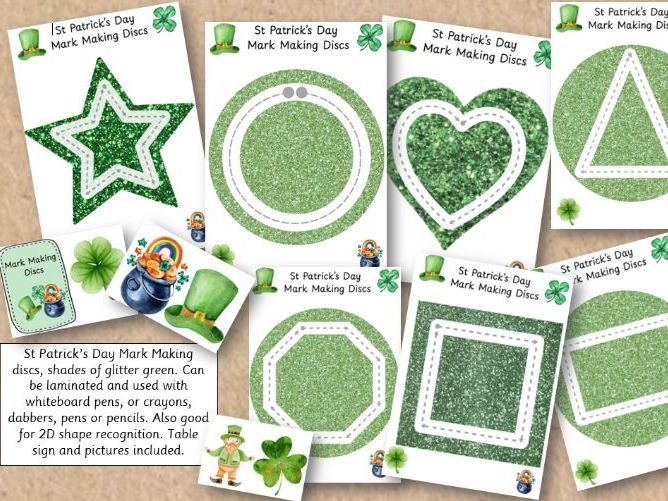 St. Patrick's Day Mark Making Discs