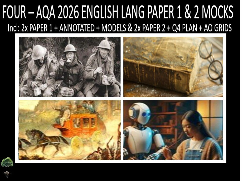 FOUR - AQA PAPER 1 & 2 | 2026 FULL MOCKS | ANNOTATED | Q4 PLAN | AO GRIDS | MODELS