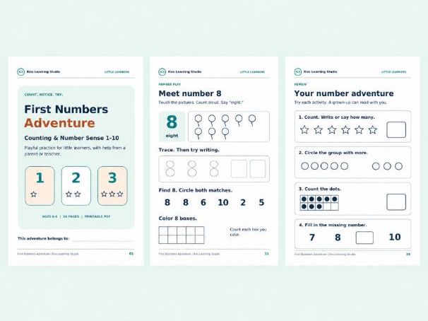 First Numbers Adventure: Counting 1-10