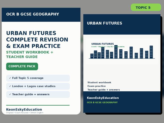 OCR B GCSE Geography 2027 – Urban Futures Complete Revision & Exam Practice Pack