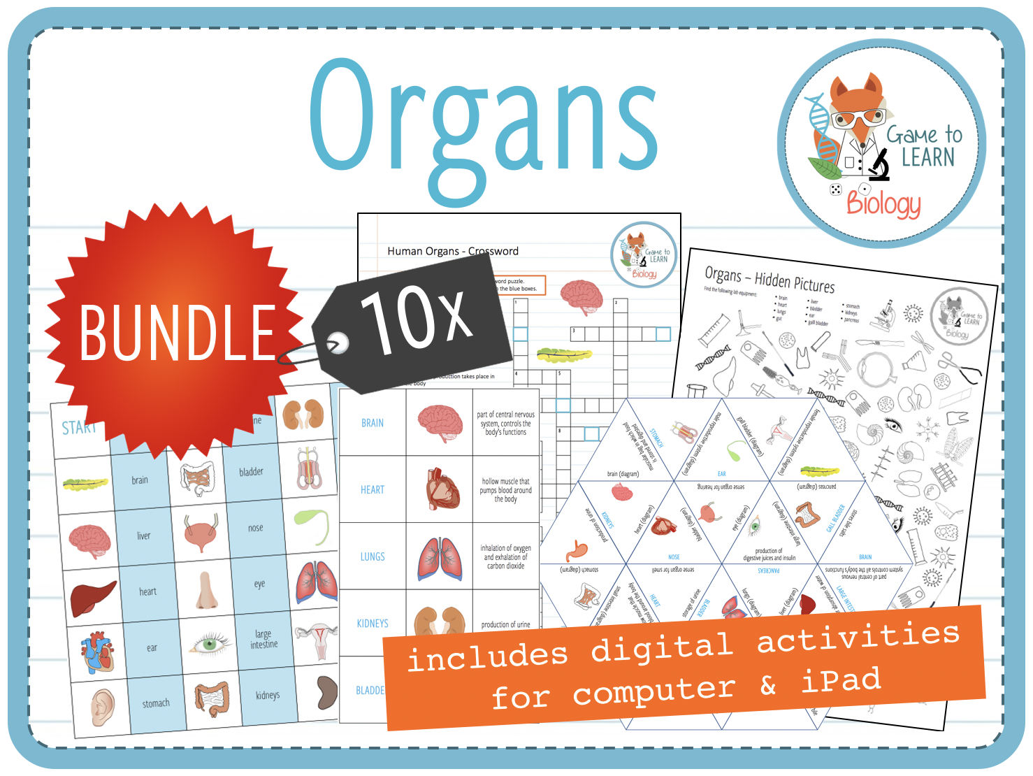 Organ Game Organs - 10x Games and activities (KS3/4) | Teaching Resources
