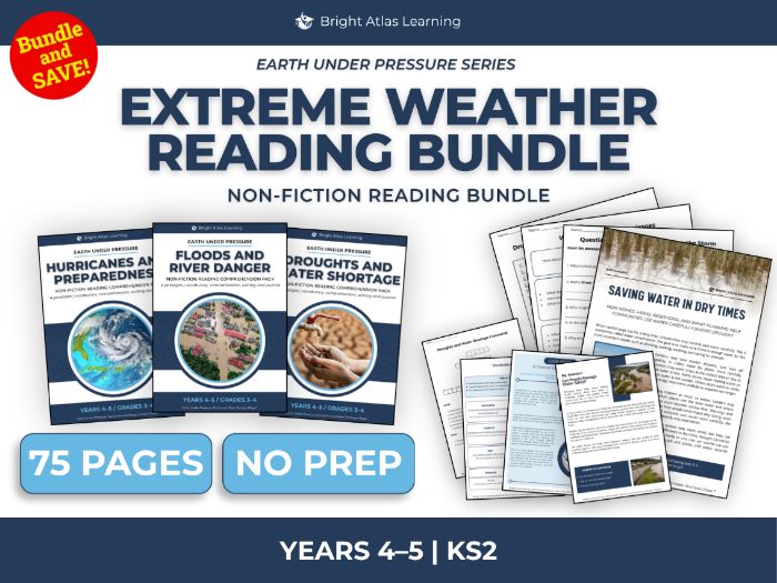 Hurricanes, Floods and Droughts Reading Bundle | KS2 Years 4–5