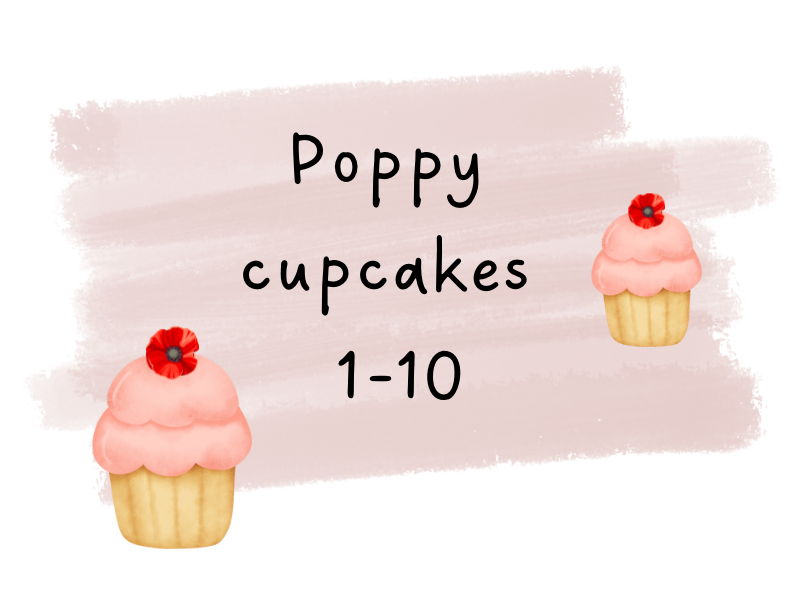 Poppy Cupcakes 1-10