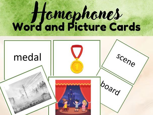 Year 4 Homophones Spellings Picture and Word Cards Matching Game