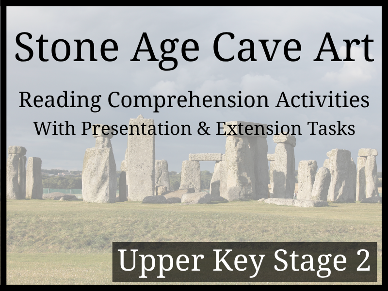 Stone Age Cave Art Reading Comprehension Activities | Year 5 & Year 6 | UKS2