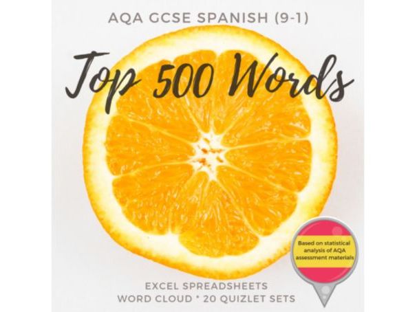 AQA GCSE Spanish 500 Most Common Words Teaching Resources
