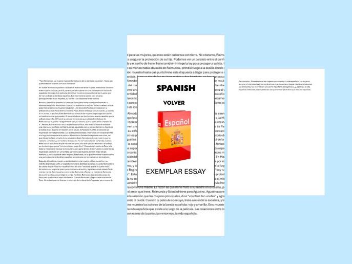 A-level AQA Spanish Paper 2 Model Essay Volver