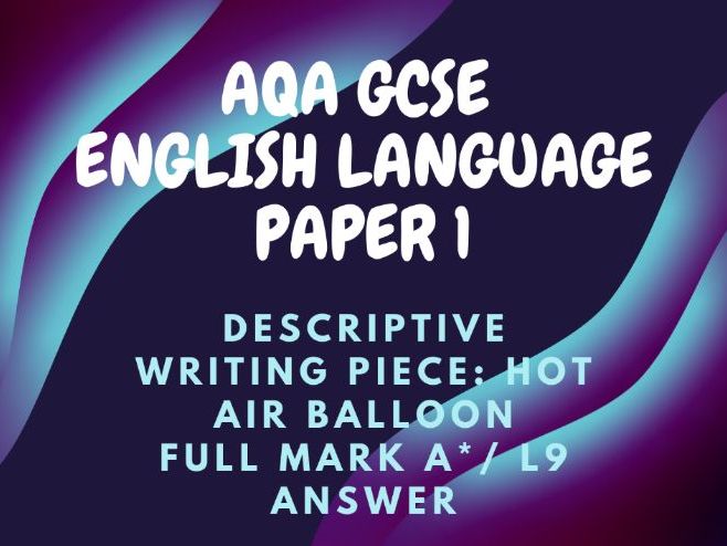 Hot air balloon descriptive essay image