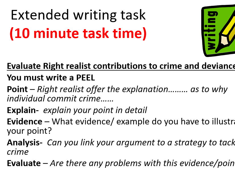 AQA Sociology Realism and crime