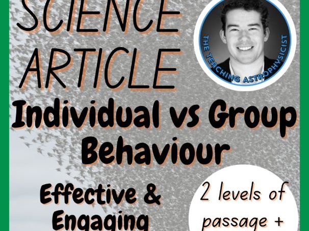 Individual vs Group Behavior Biology Reading Comprehension 2 Passage & Questions
