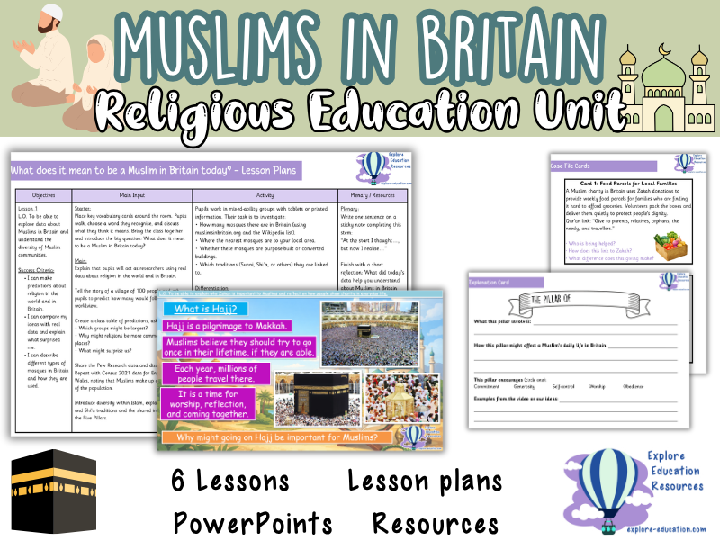 KS2 Muslims in Britain Today RE Unit - 6 Outstanding Lessons