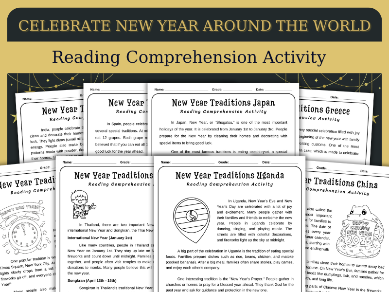 Celebrate New Year Around the World – Reading Comprehension Activity